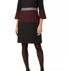 Hobbs London Simona Color-Block Shift Dress Size 14